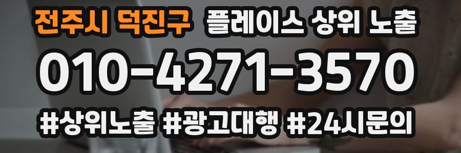 전주시 덕진구 플레이스 상위 노출