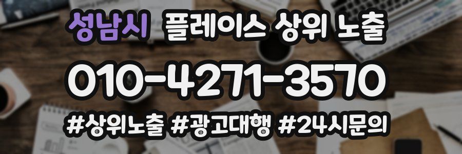 성남시 플레이스 상위 노출