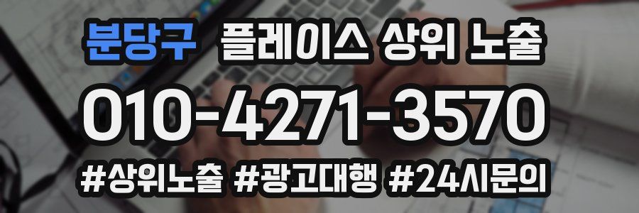 분당구 플레이스 상위 노출