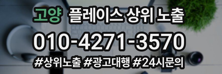 고양 플레이스 상위 노출