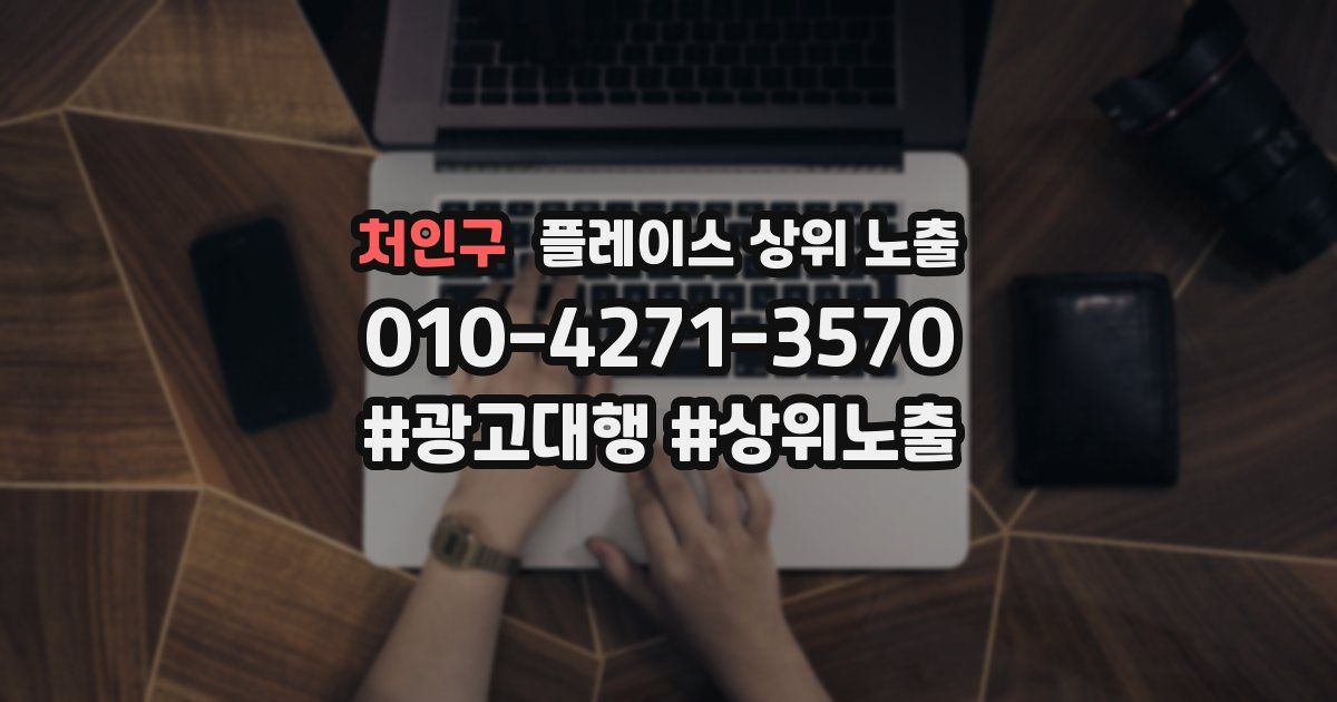 처인구 플레이스 상위 노출