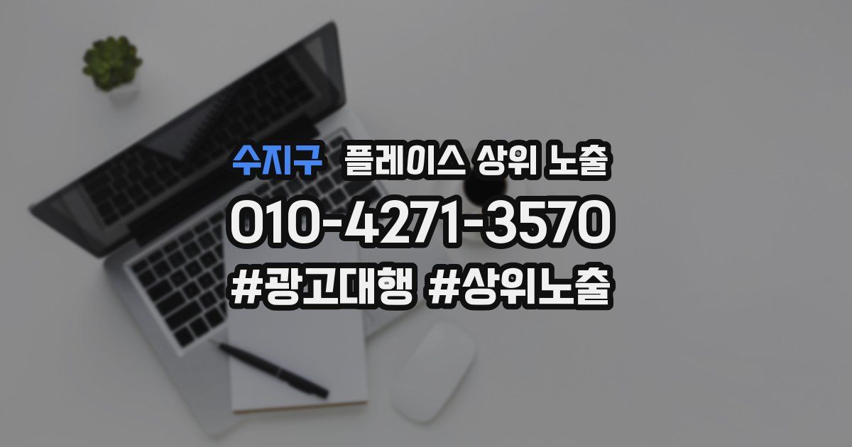 수지구 플레이스 상위 노출