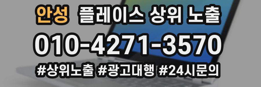 안성 플레이스 상위 노출