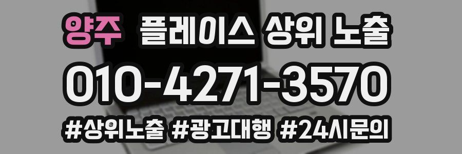 양주 플레이스 상위 노출
