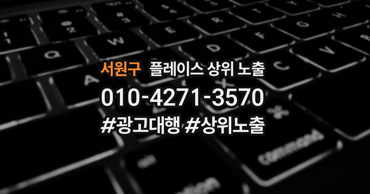 서원구 플레이스 상위 노출