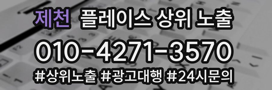 제천 플레이스 상위 노출