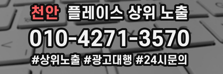 천안 플레이스 상위 노출