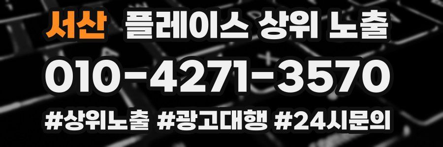 서산 플레이스 상위 노출