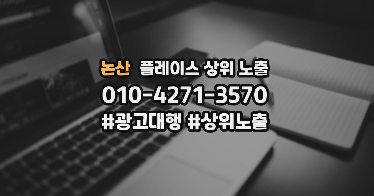논산 플레이스 상위 노출