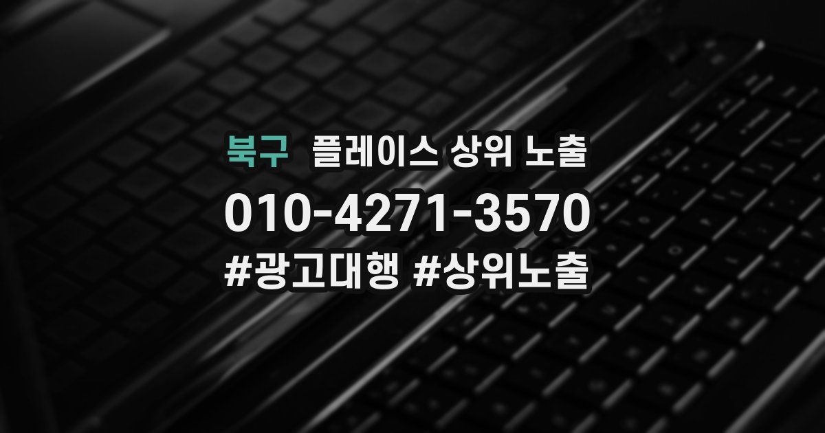 북구 플레이스 상위 노출