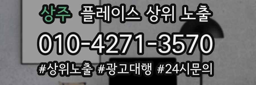 상주 플레이스 상위 노출