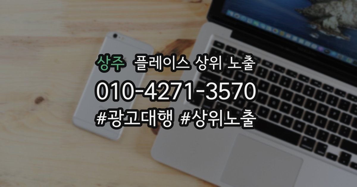 상주 플레이스 상위 노출