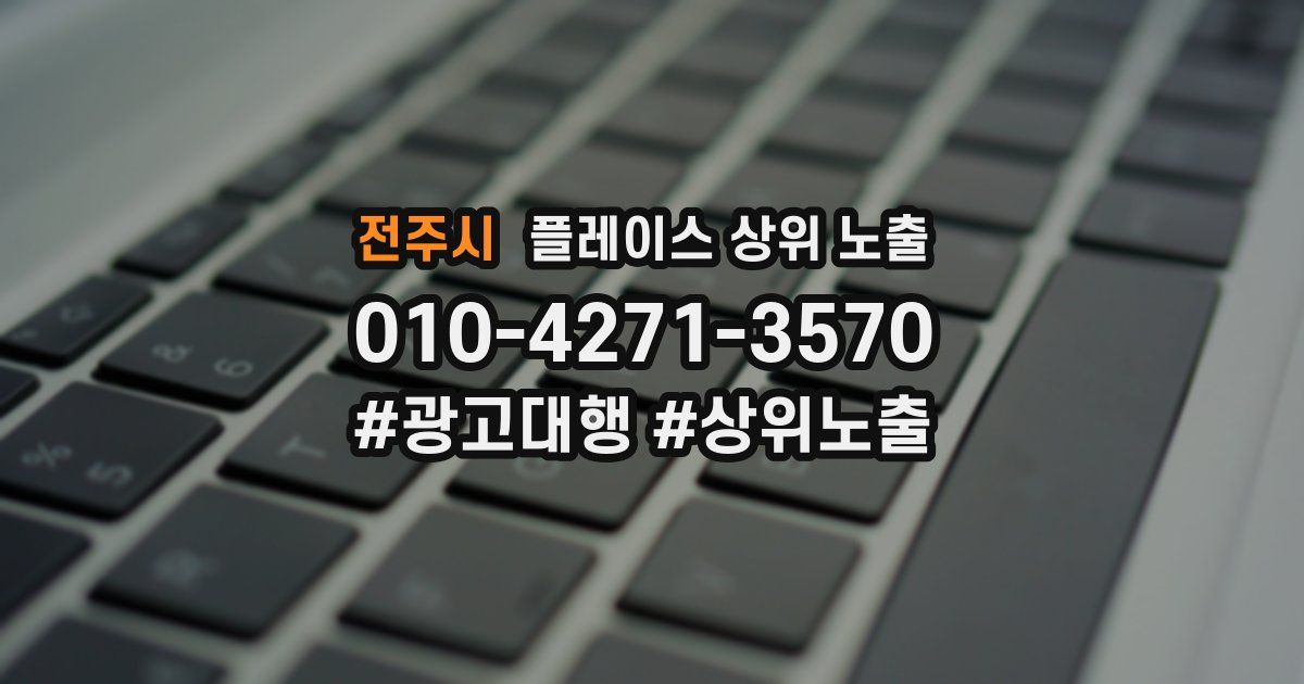 전주시 플레이스 상위 노출