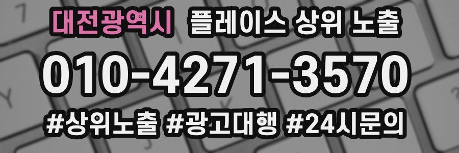 대전광역시 플레이스 상위 노출