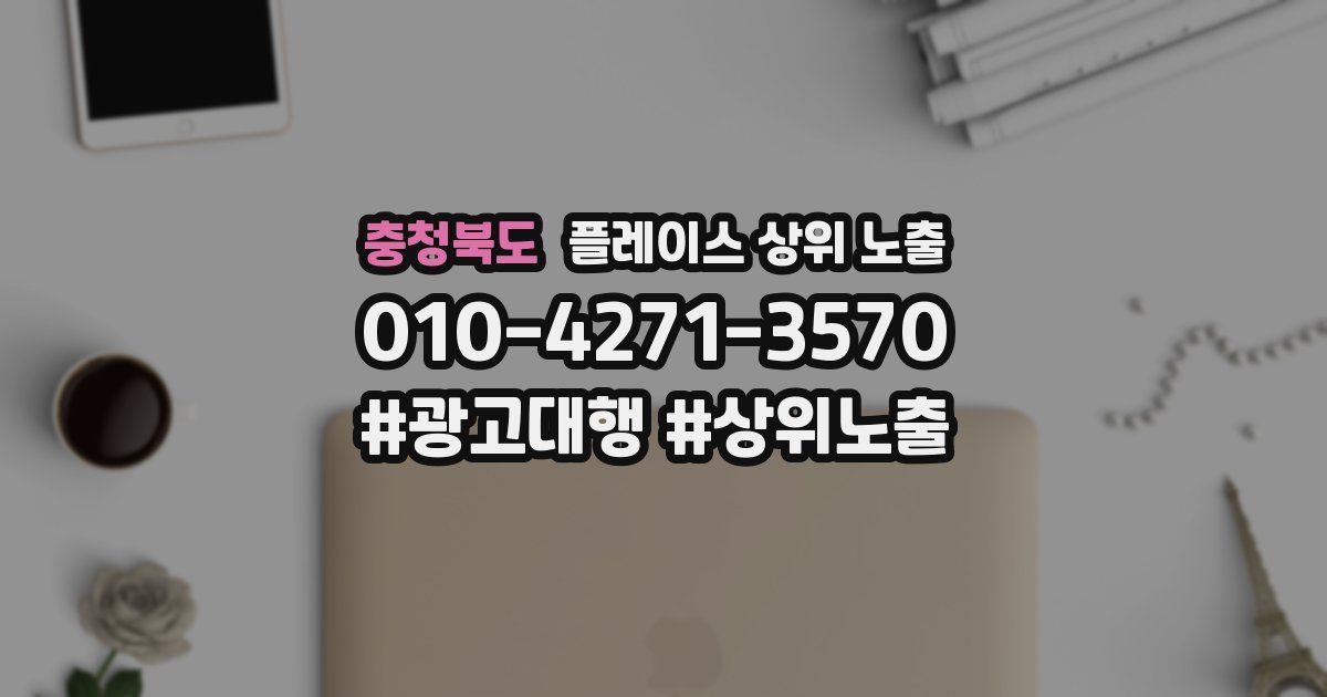 충청북도 플레이스 상위 노출