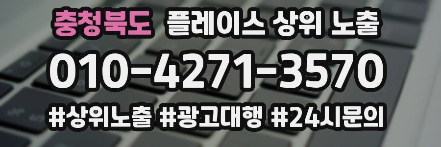 충청북도 플레이스 상위 노출