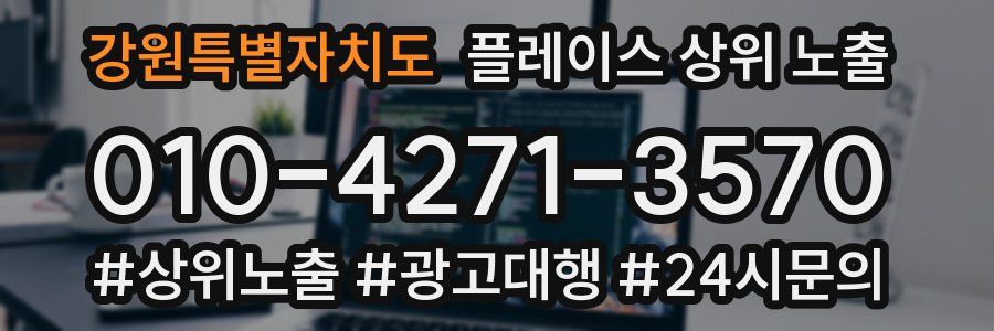 강원특별자치도 플레이스 상위 노출