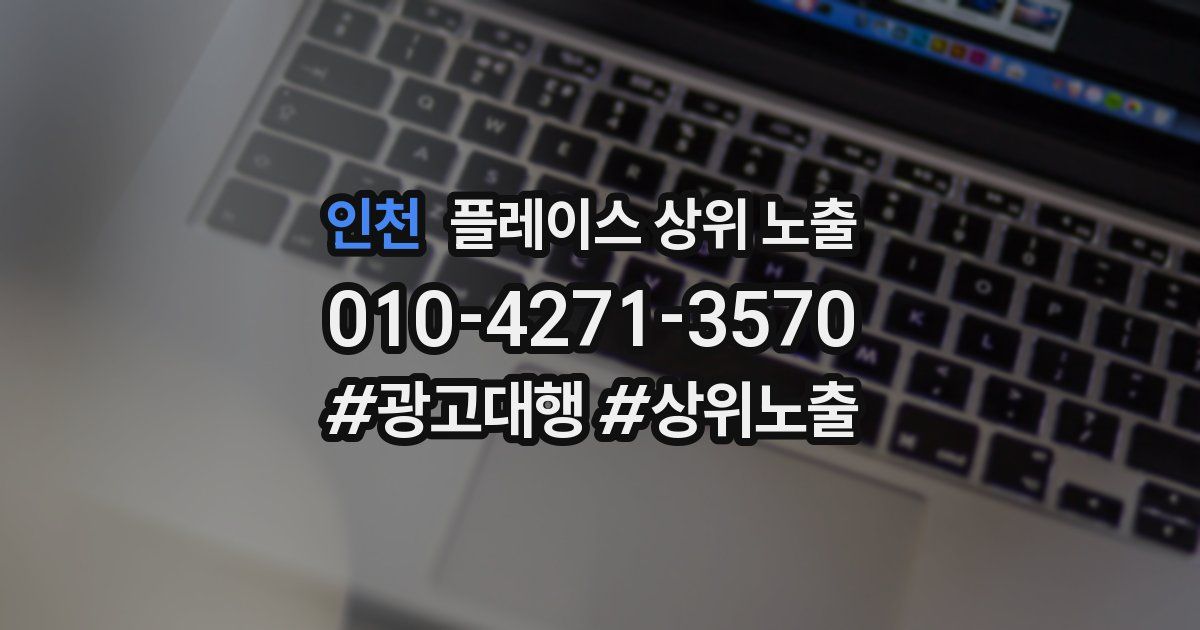 인천 플레이스 상위 노출