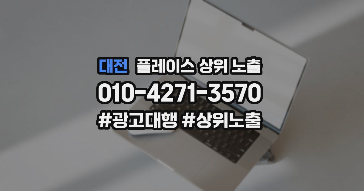 대전 플레이스 상위 노출