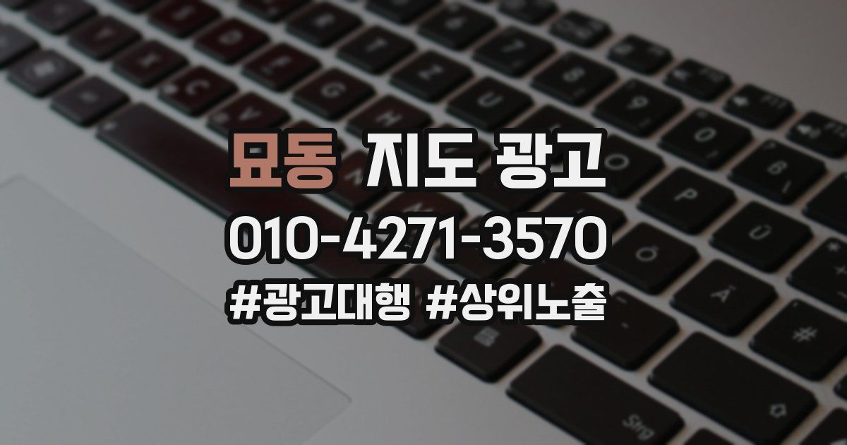 묘동 지도 광고