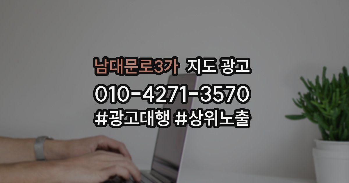 남대문로3가 지도 광고