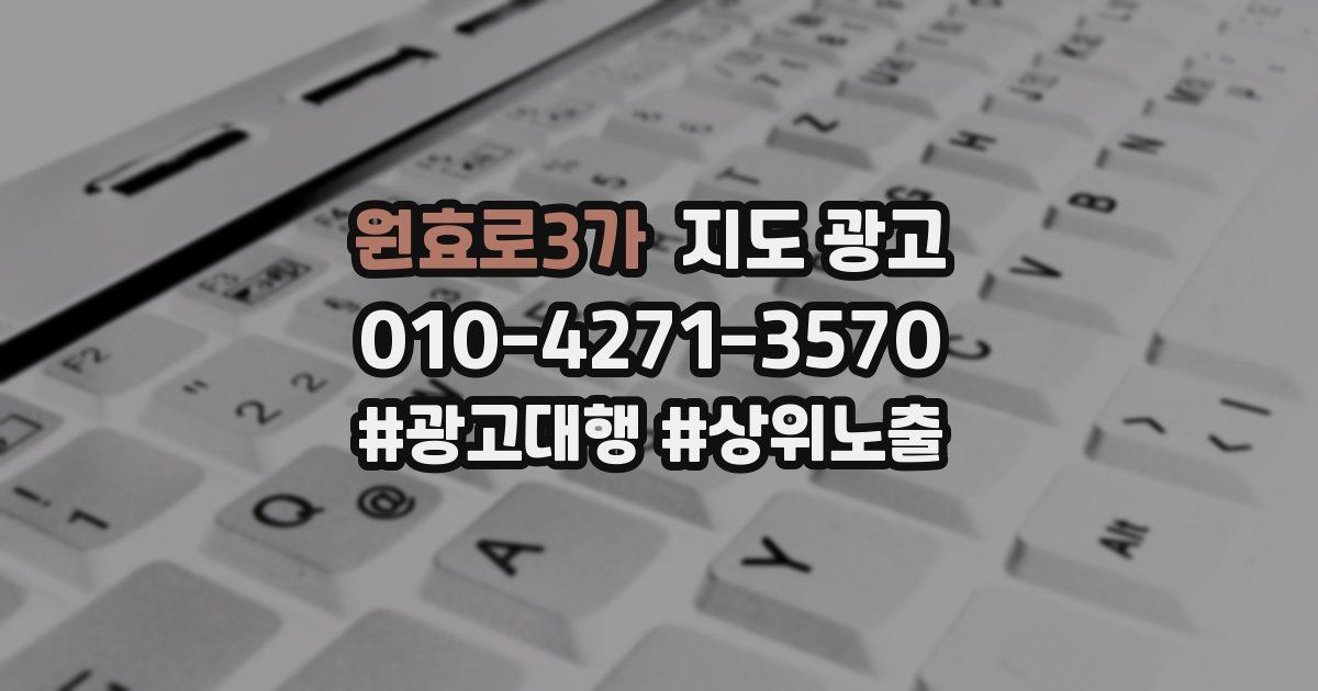 원효로3가 지도 광고