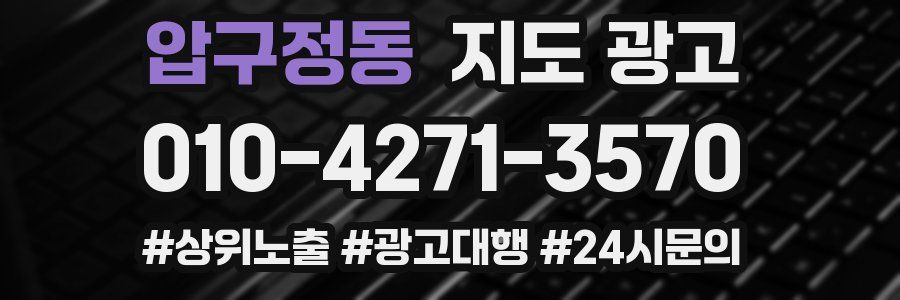 압구정동 지도 광고
