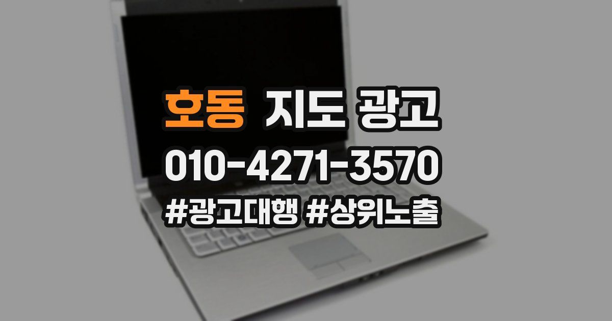 호동 지도 광고