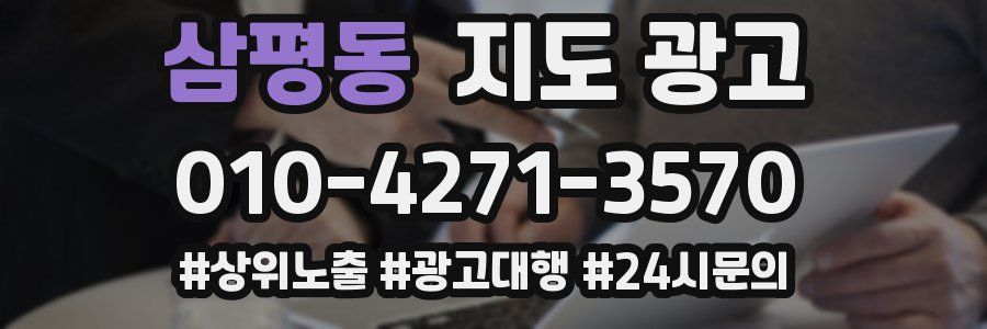 삼평동 지도 광고