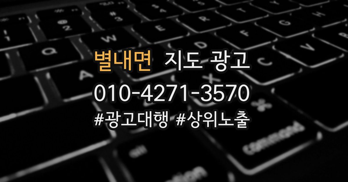 별내면 지도 광고