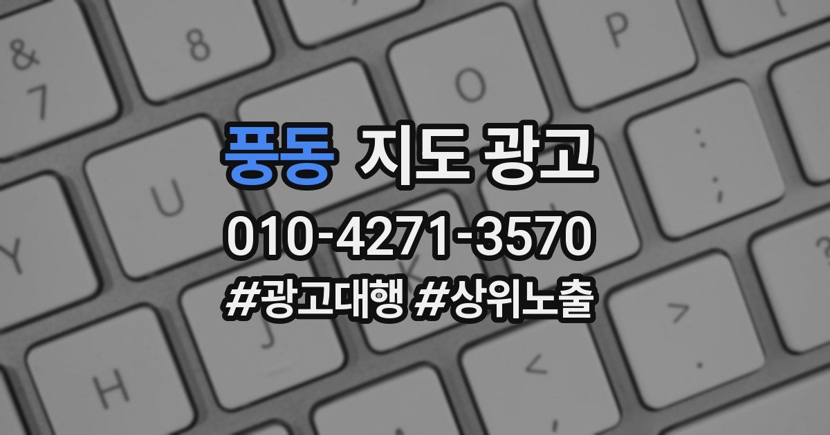 풍동 지도 광고
