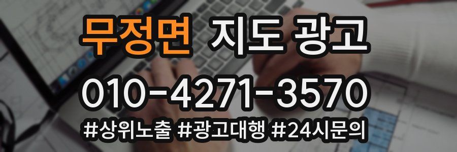 무정면 지도 광고