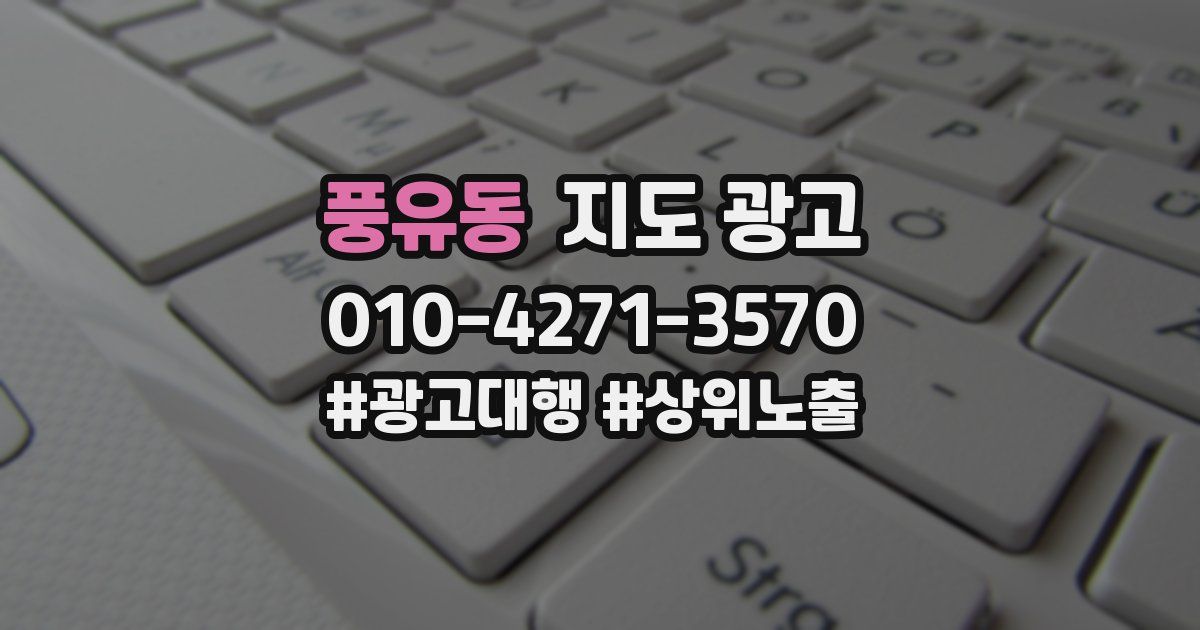 풍유동 지도 광고