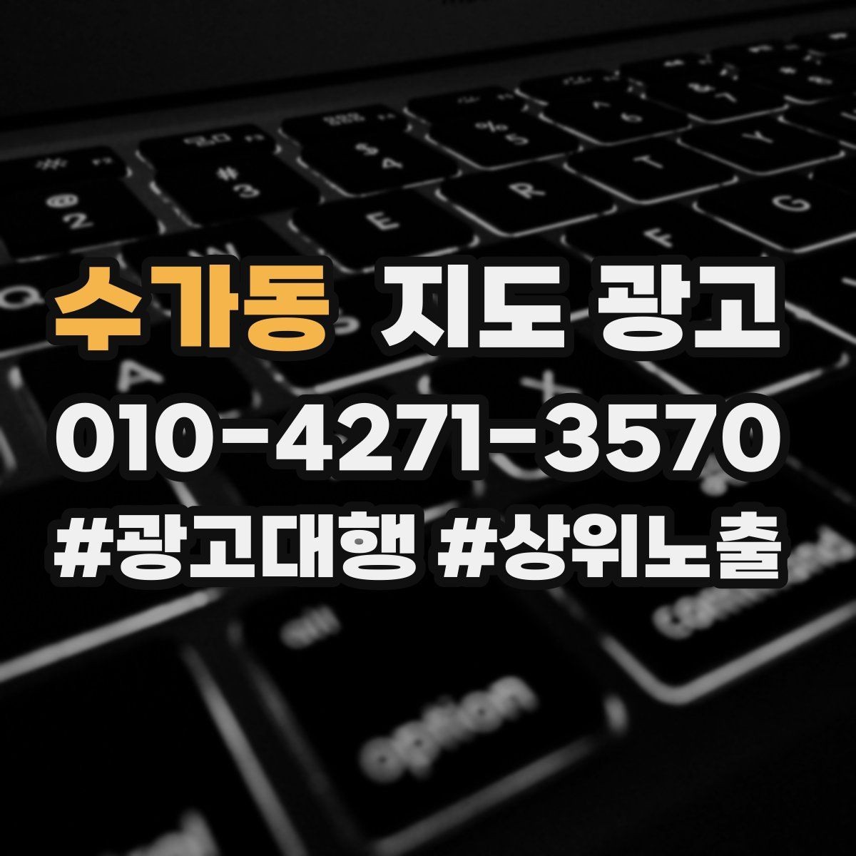 수가동 지도 광고 서비스 가능 범위를 예시로 적는 방법