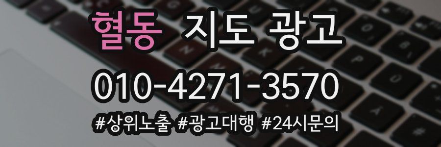 혈동 지도 광고