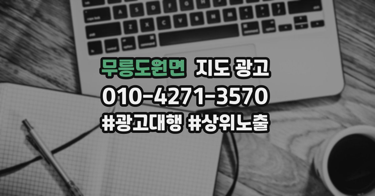 무릉도원면 지도 광고