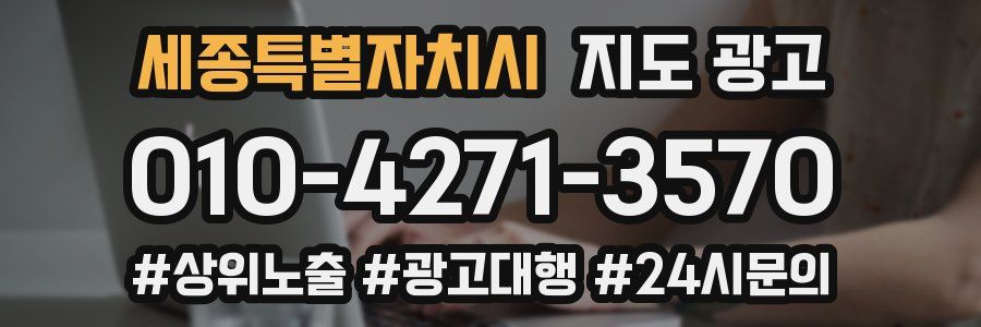 세종특별자치시 지도 광고