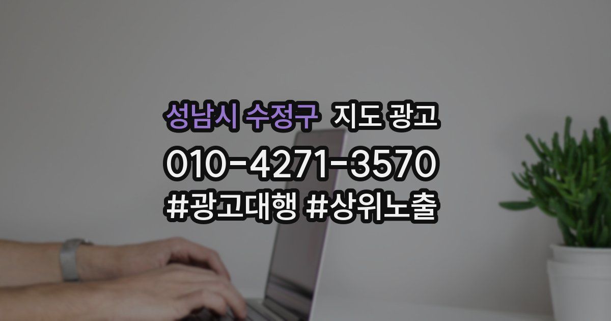 성남시 수정구 지도 광고