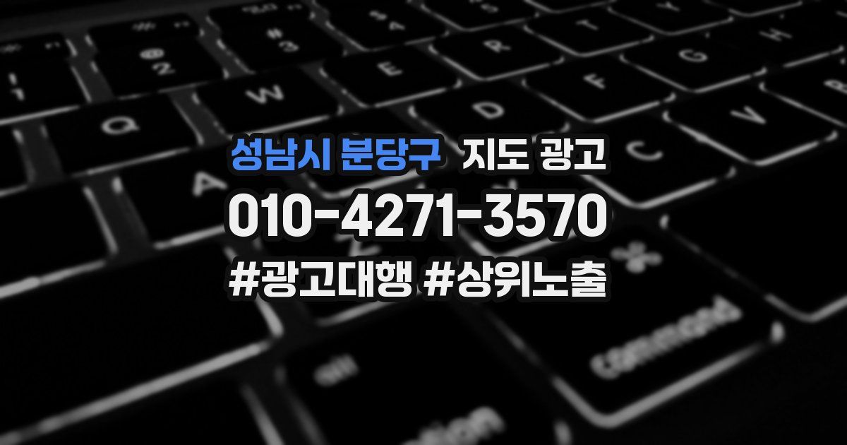 성남시 분당구 지도 광고