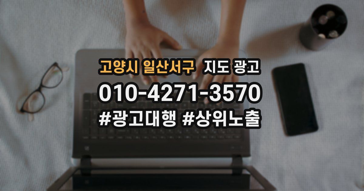 고양시 일산서구 지도 광고