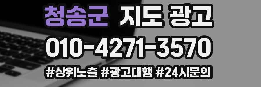 청송군 지도 광고