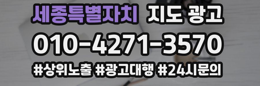 세종특별자치 지도 광고