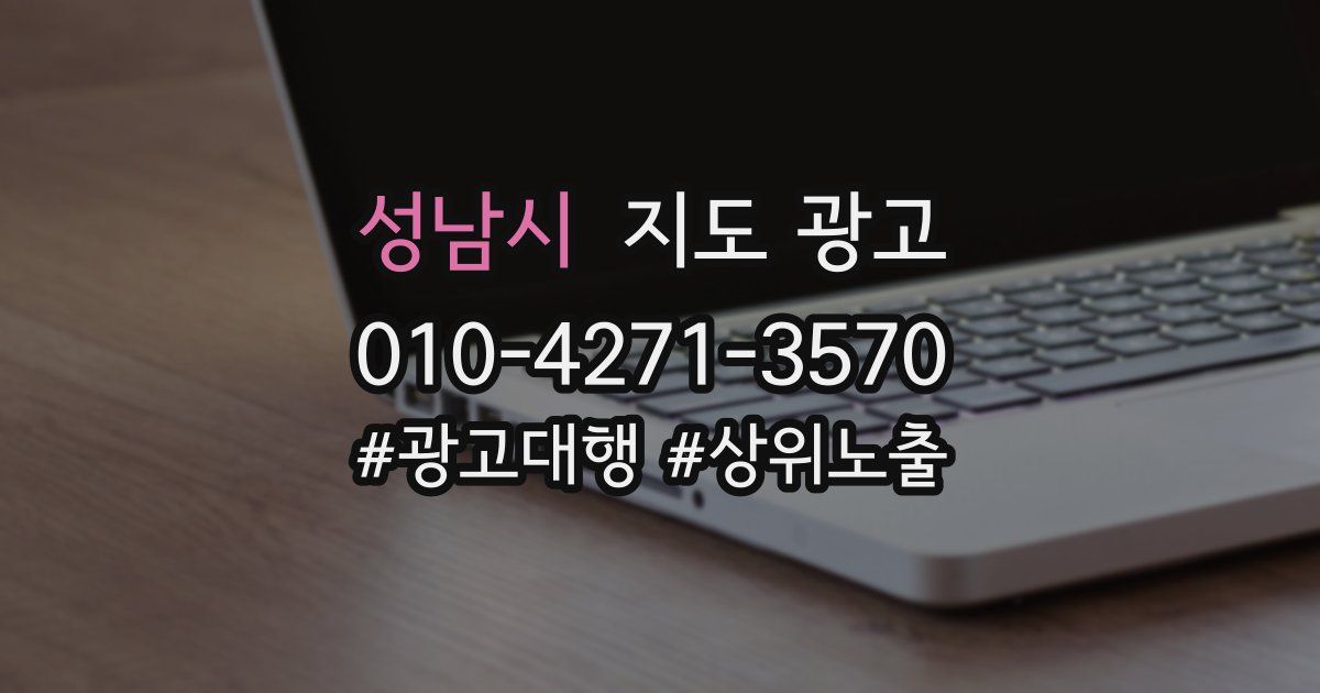 성남시 지도 광고