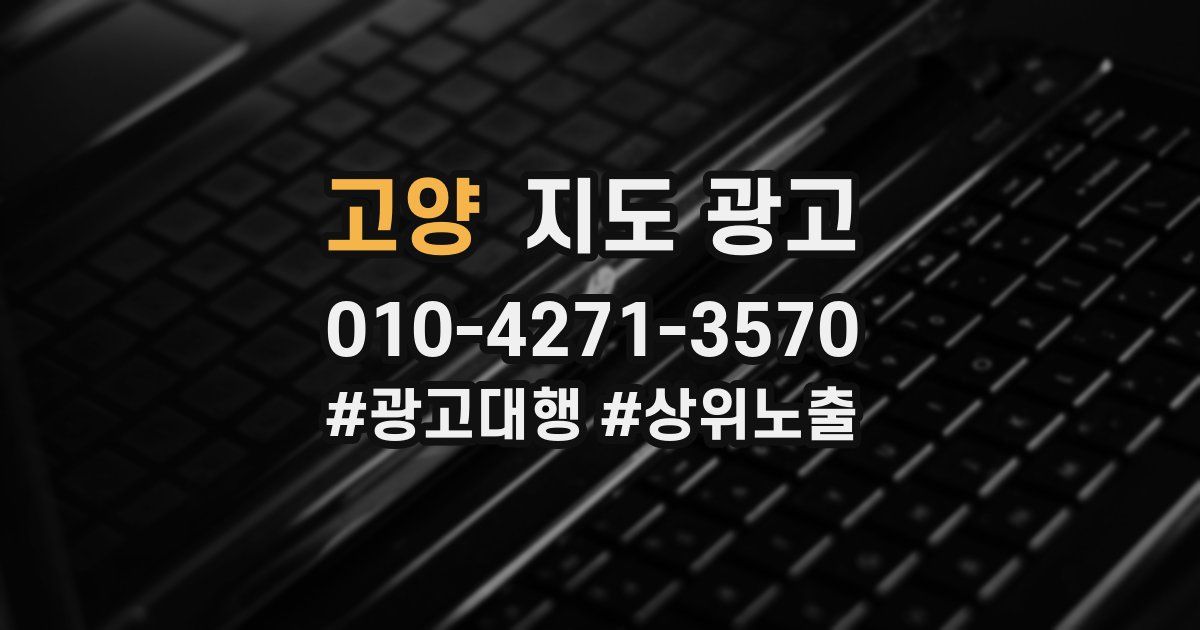 고양 지도 광고