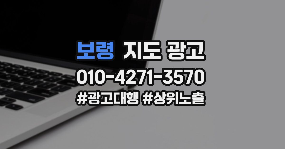 보령 지도 광고