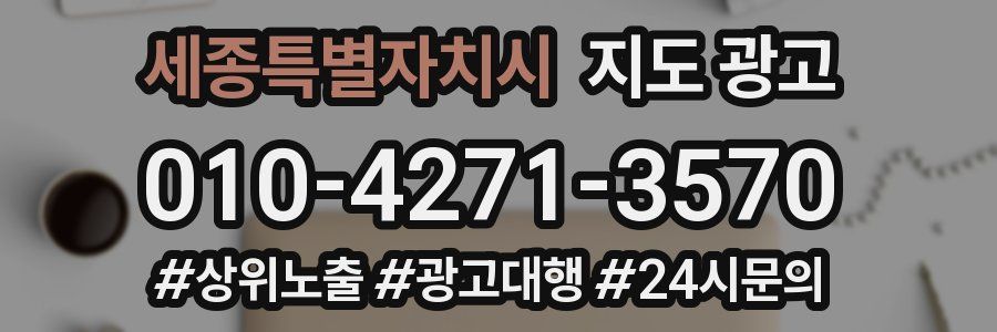 세종특별자치시 지도 광고