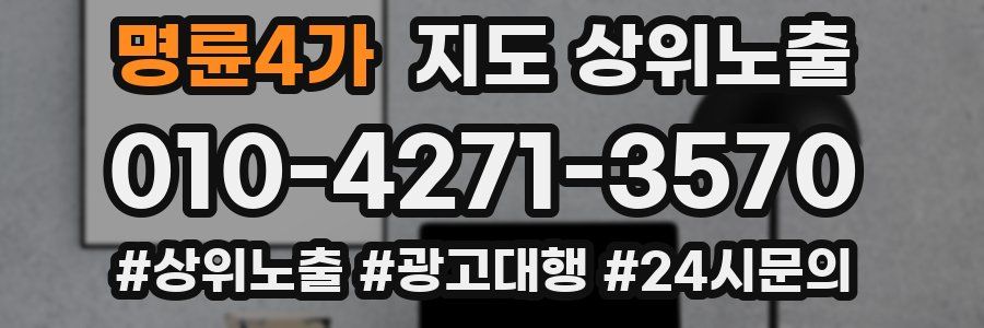 명륜4가 지도 상위 노출