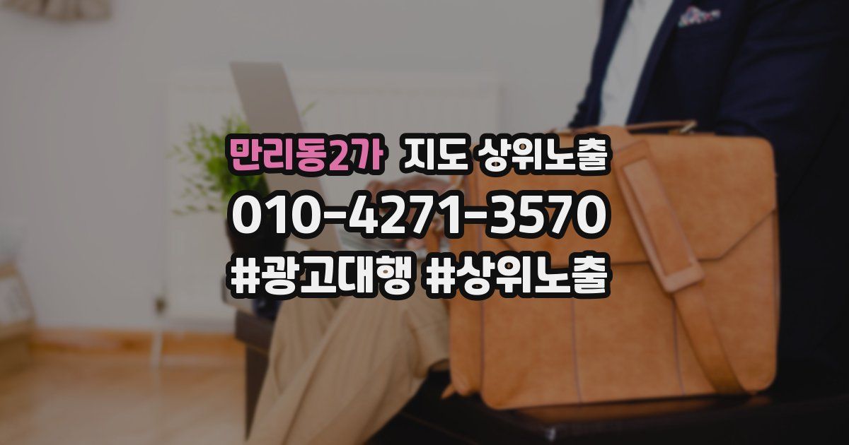 만리동2가 지도 상위 노출