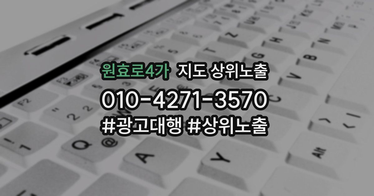 원효로4가 지도 상위 노출