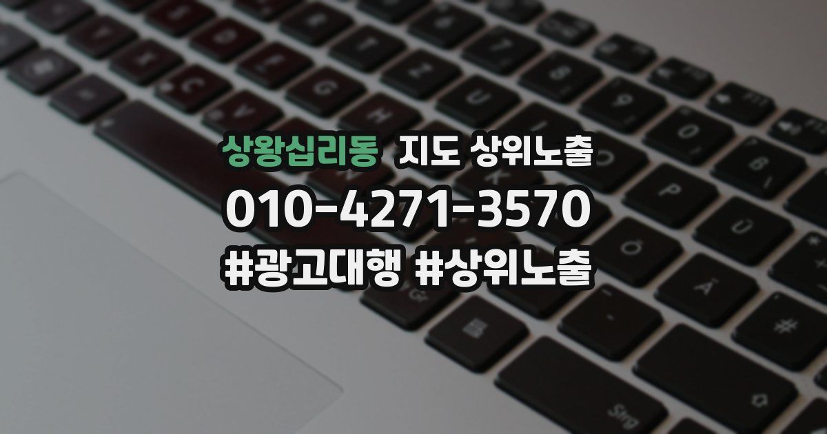 상왕십리동 지도 상위 노출